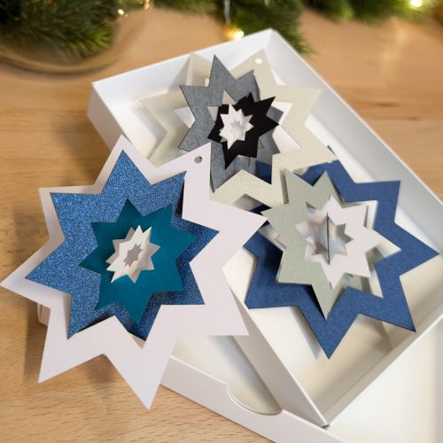 Weihnachtsdeko "tanzende Sterne" 3er-Set